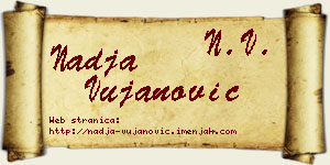 Nadja Vujanović vizit kartica